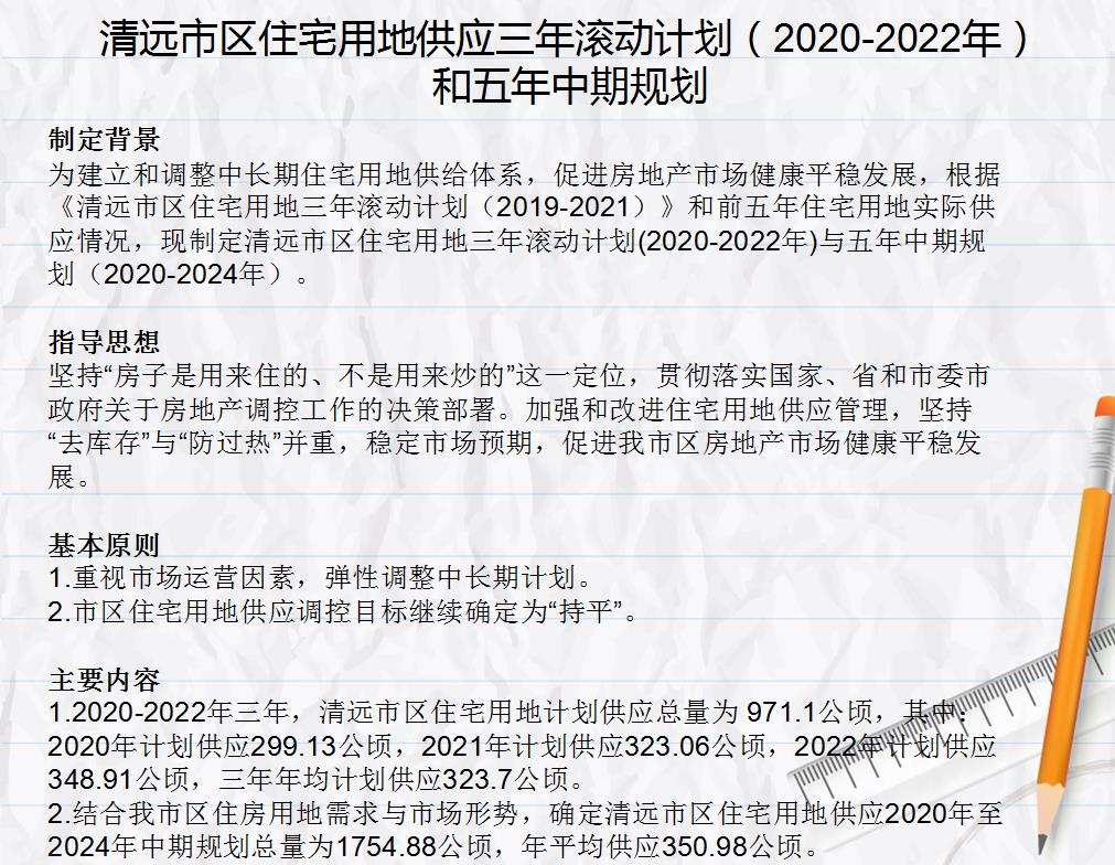 清遠市區(qū)住宅用地供應三年滾動計劃（2020-2022年）和五年中期規(guī)劃1.jpg