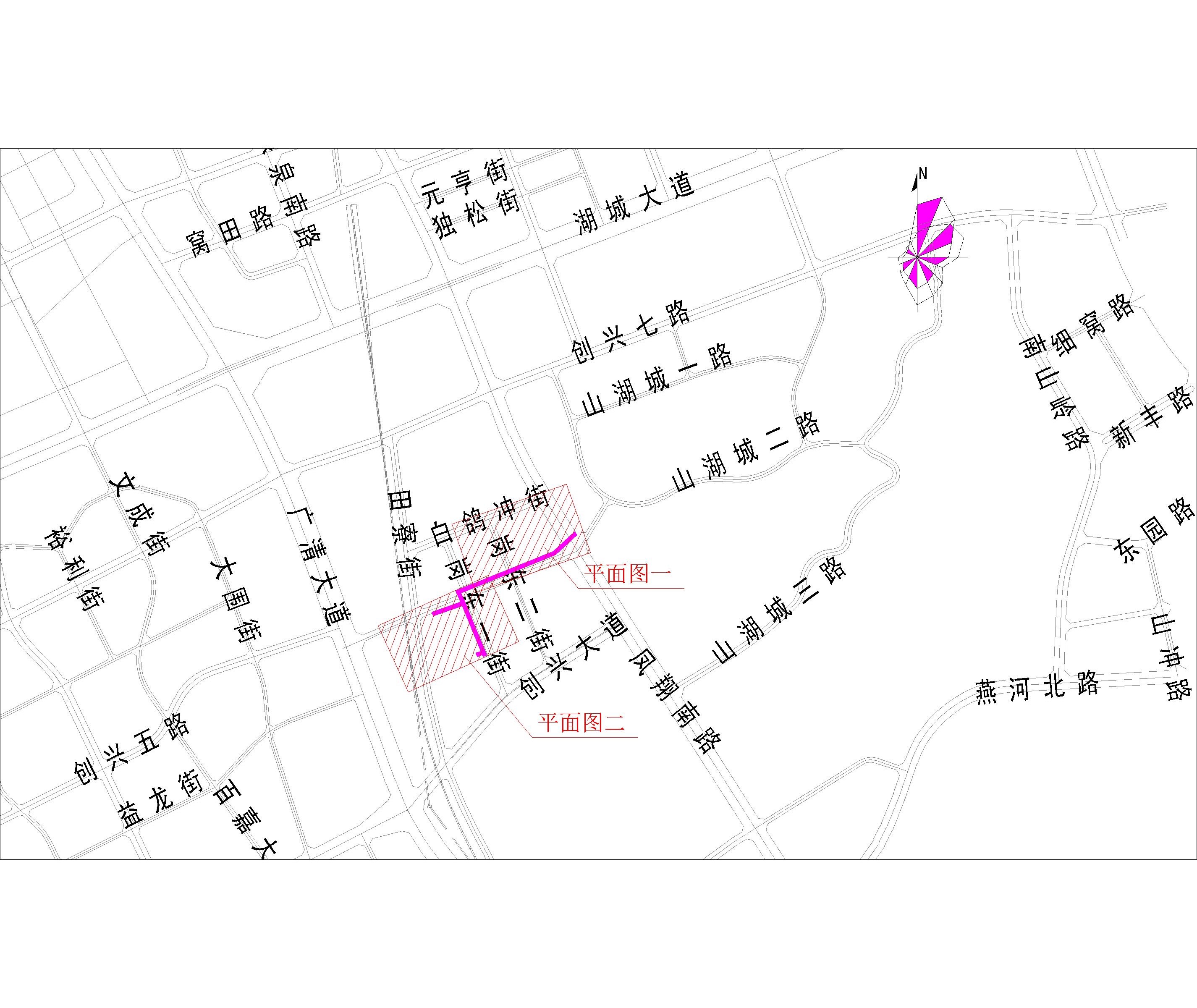 2021.9.1-38清遠(yuǎn)市崗東一街（星河灣花園、合粵花園、柏林國際公館）市政中壓燃?xì)夤艿拦こ淌姓?bào)建(CCY) -布局1.jpg