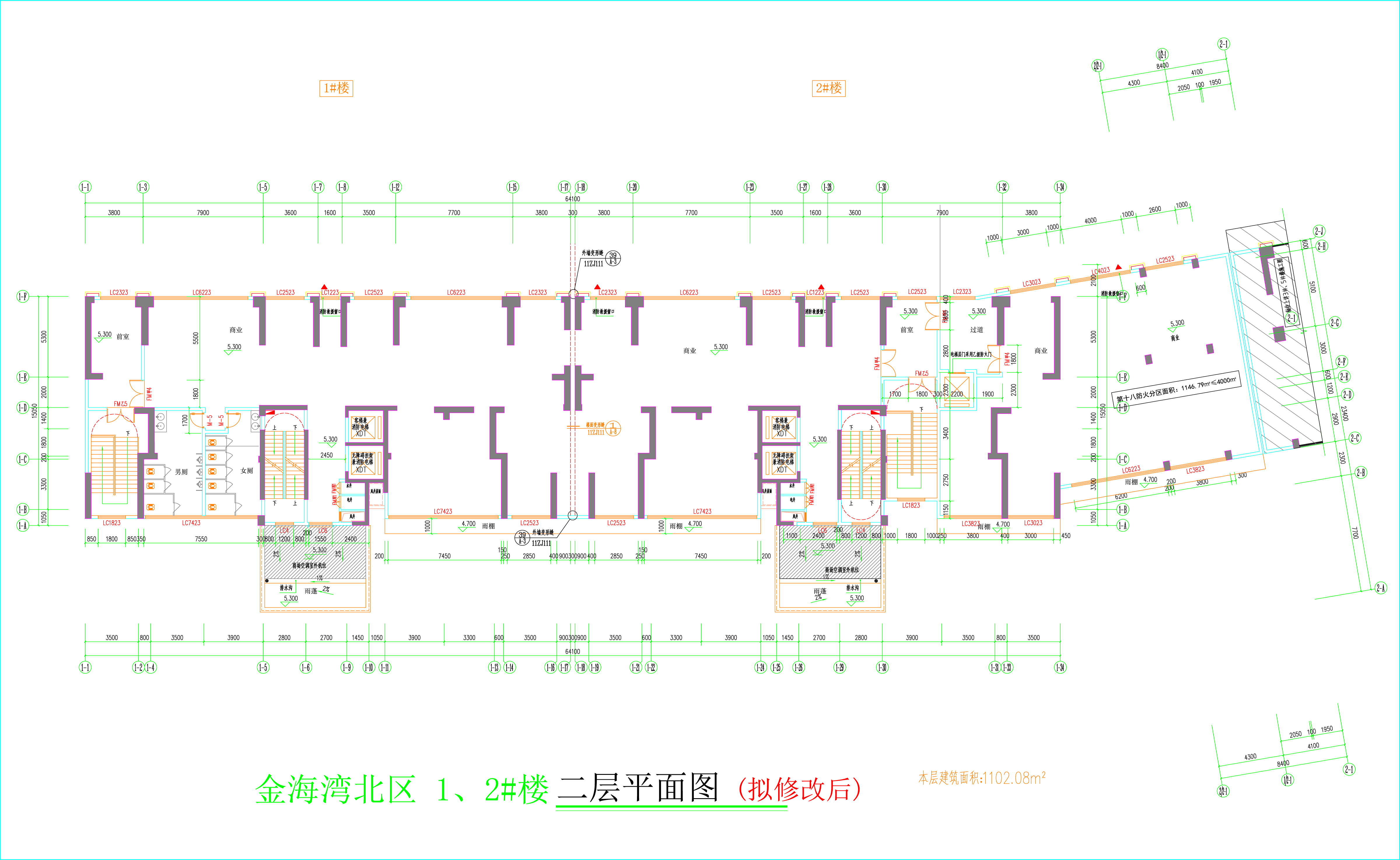 金海灣北區(qū)1、2#樓_二層平面圖（擬修改后）.jpg