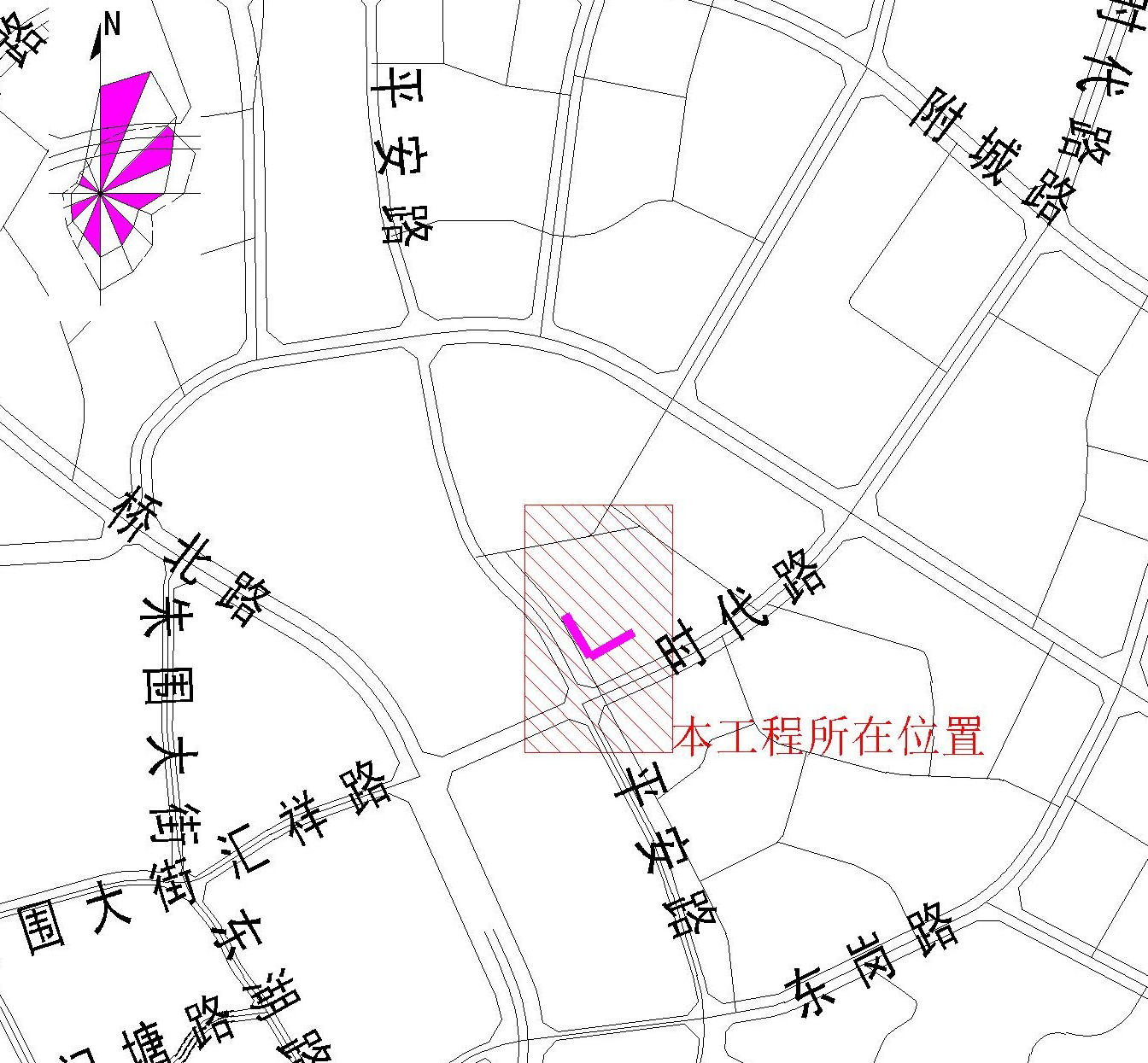 清遠(yuǎn)市東皇花園、萬豪明月灣市政中壓燃?xì)夤艿拦こ淌姓?bào)建-布局1.jpg