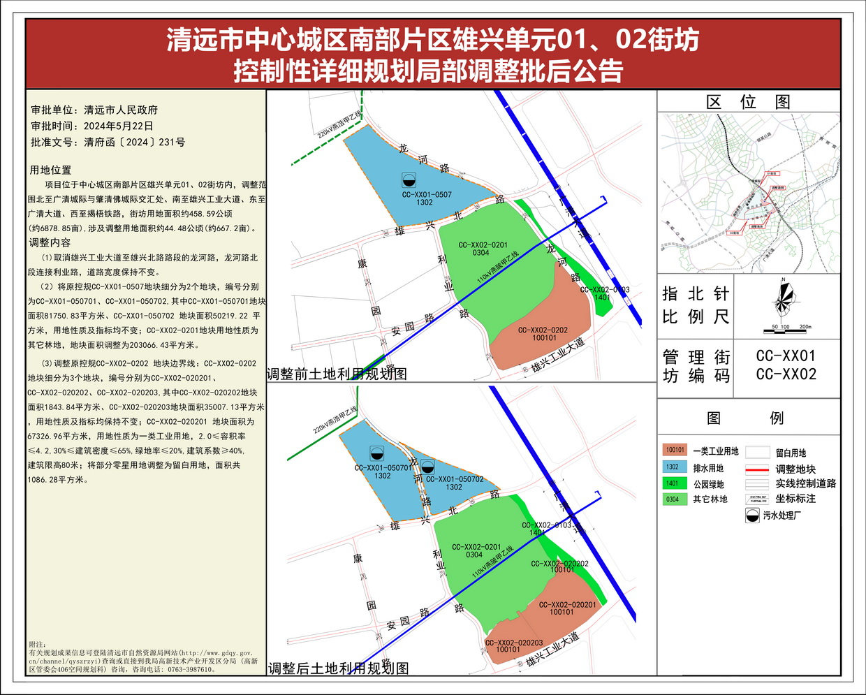 《清遠(yuǎn)市中心城區(qū)南部片區(qū)雄興單元01、02街坊控制性詳細(xì)規(guī)劃局部調(diào)整》批后公告(1)--s.jpg